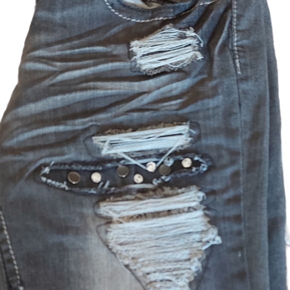 Washed Grey Vintage Jeans,Size 28,Low Rise - Picture 5 of 8